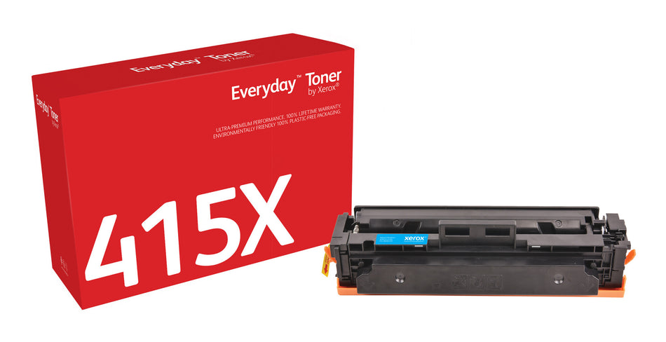 Everyday™ Cyan Toner by Xerox compatible with HP 415X (W2031X), High capacity