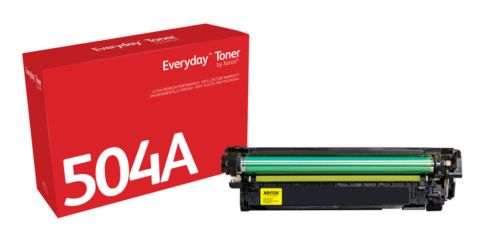 Everyday ™ Yellow Toner by Xerox compatible with HP 504A (CE252A), Standard capacity