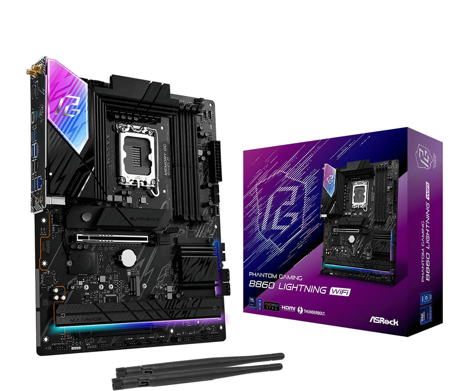 Asrock B860 Lightning WiFi Intel B860 LGA 1851 (Socket V1) ATX