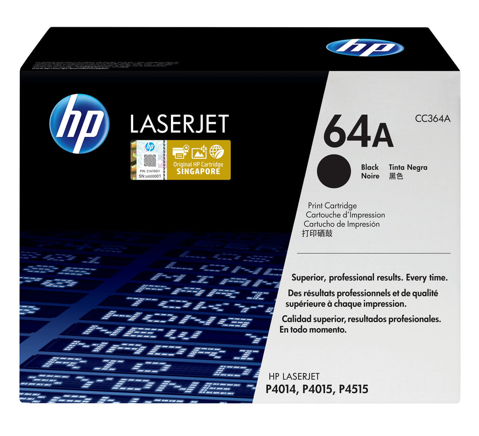 HP 64A Black Original LaserJet Toner Cartridge