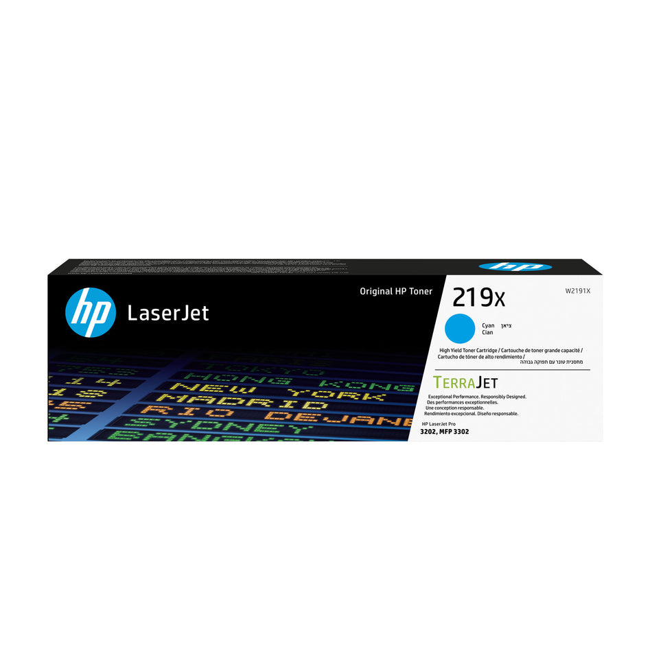 HP 219X High Yield Cyan Original LaserJet Toner Cartridge