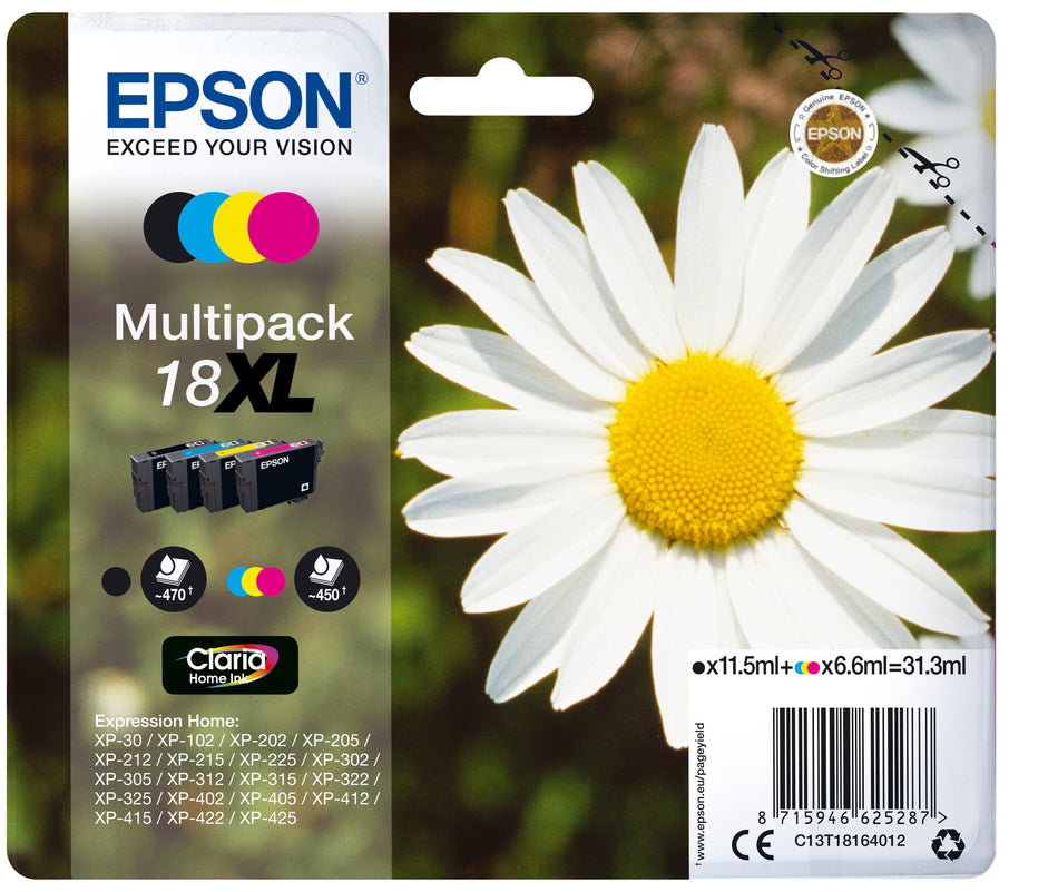 Epson Daisy Multipack 4-colours 18XL Claria Home Ink