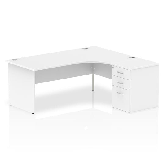 Dynamic Impulse Panel End Crescent Desk Workstation