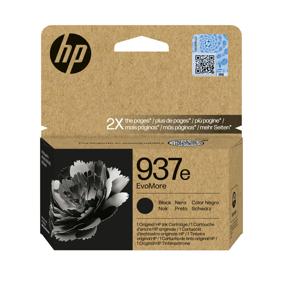 HP 937e EvoMore Black Original Ink Cartridge