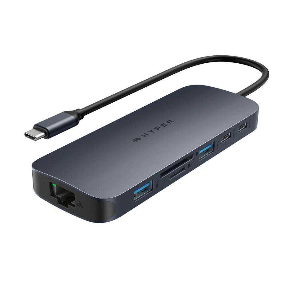 HYPER HD4006GL interface hub USB 3.2 Gen 1 (3.1 Gen 1) Type-C 10000 Mbit/s Blue, Grey
