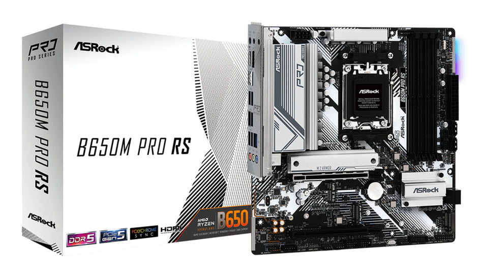Asrock B650M Pro RS AMD B650 Socket AM5 micro ATX