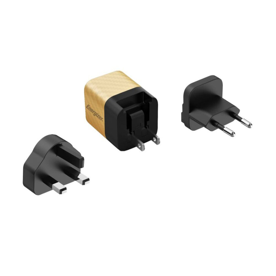 Energizer A20MUGD mobile device charger Universal Black, Gold AC Indoor