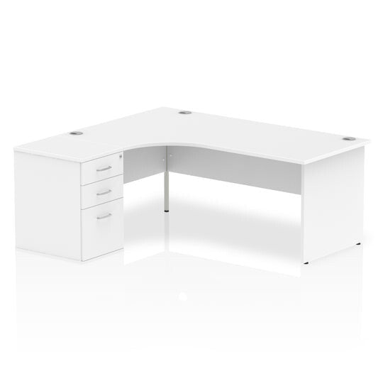 Dynamic Impulse Panel End Crescent Desk Workstation