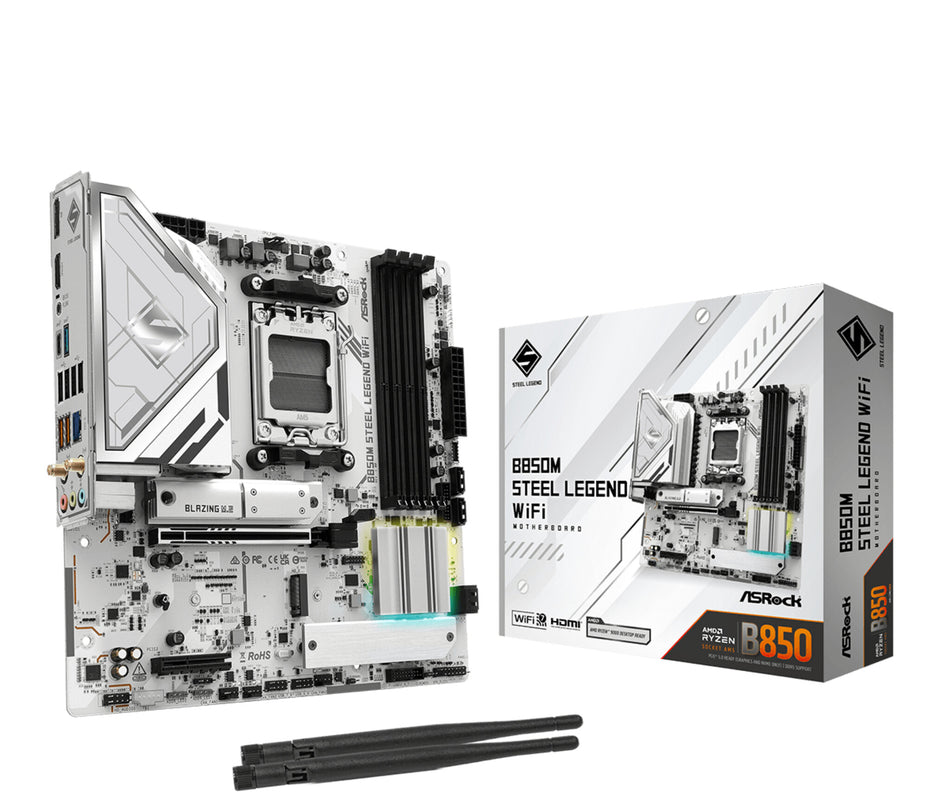 Asrock B850M Steel Legend WiFi AMD B850 Socket AM5 micro ATX