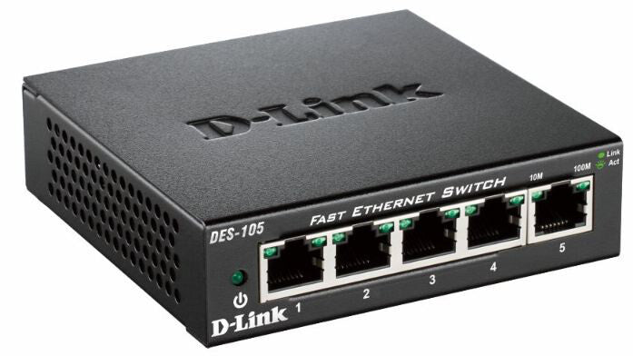 D-Link DES-105 Unmanaged L2 Black