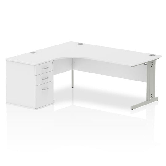 Dynamic Impulse Left Crescent Desk Workstation