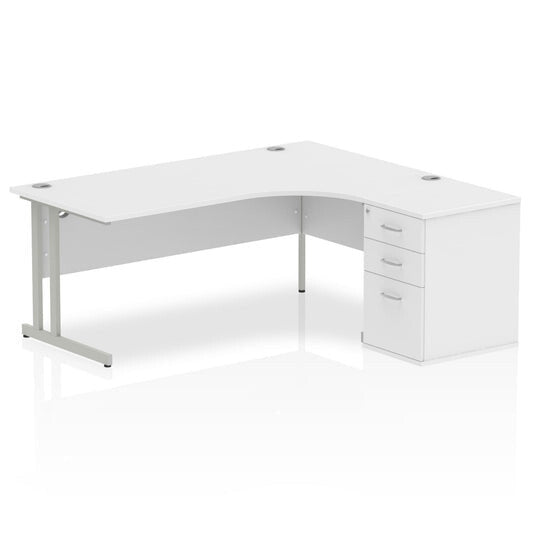 Dynamic Impulse Cantilever Right Crescent Desk Workstation