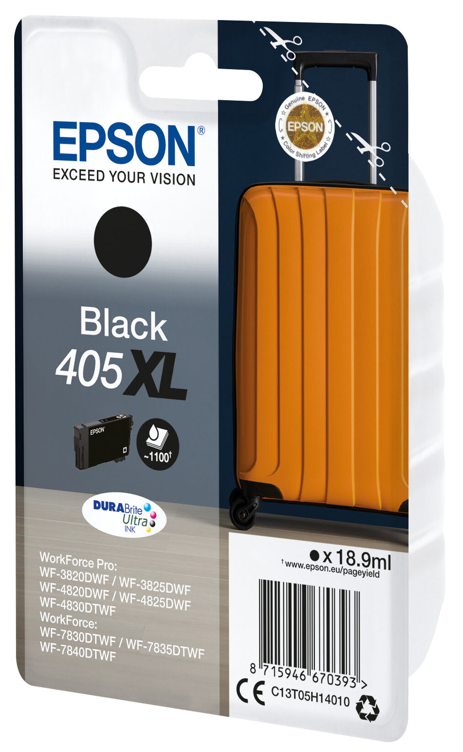 Epson 405XL DURABrite Ultra Ink ink cartridge 1 pc(s) Original High (XL) Yield Black