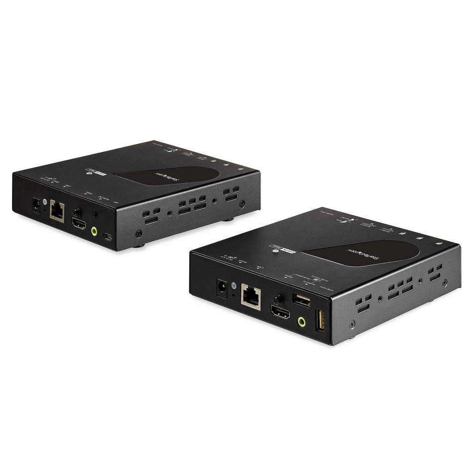 StarTech.com HDMI KVM Extender over IP Network - 4K 30Hz HDMI 2.0 and USB over IP LAN or Cat5e/Cat6 Ethernet Cable (100m/330ft) - Remote KVM Switch/Console Transmitter/Receiver Extender Kit