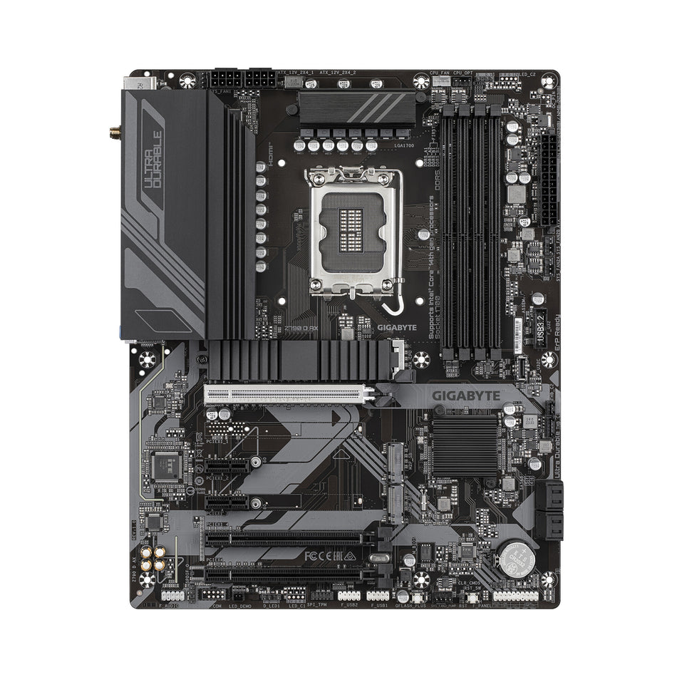 GIGABYTE Z790 D AX Motherboard - Supports Intel Core 14th Gen CPUs, 12+1+1 Phases Digital VRM, up to 7600MHz DDR5 (OC), 3xPCIe 4.0 M.2, Wi-Fi 6E, 2.5GbE LAN, USB 3.2 Gen 2