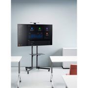 Manhattan Trolley Mount Stand for TV & Monitors, For screens 37" to 65", VESA compatibility: all between 200x200 to 600x400mm - check the dimensions of the four mounting holes on back of screen to ensure it fits, Max 40kg, Black, LFD, Bracket, Lifetime