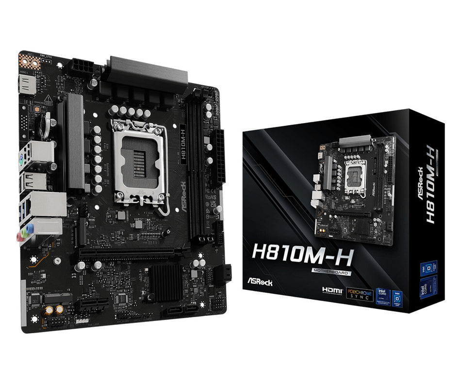 Asrock H810M-H Intel H810 LGA 1851 (Socket V1) micro ATX