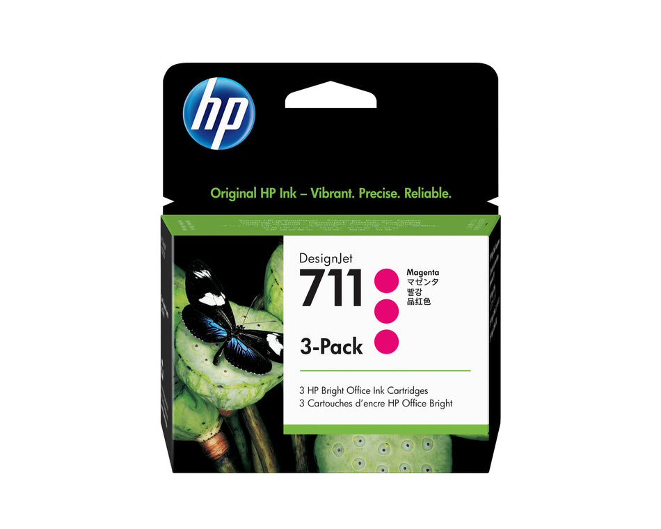 HP 711 3-pack 29-ml Magenta DesignJet Ink Cartridges
