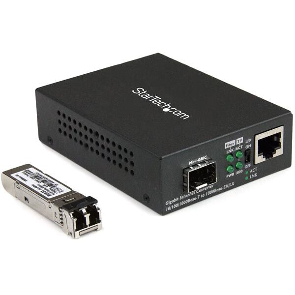 StarTech.com Gigabit Ethernet Fiber Media Converter - Compact - 850nm MM LC - 550m