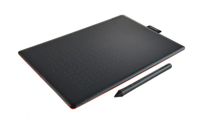 Wacom One by Medium graphic tablet Black, Red 2540 lpi 216 x 135 mm USB