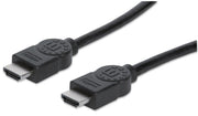 Manhattan HDMI 4K@30Hz Cable, 5m, Suitable for ALL 1080p/HD and majority of 4K uses (check your system 4K specification to be sure), Male to Male, Black, Ultra HD 4k x 2k, Lifetime Warranty, High Speed, Equivalent to HDMM5M