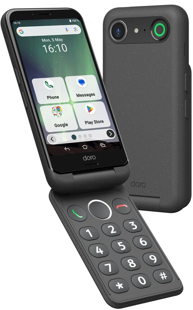 Doro Aurora A20 11.4 cm (4.5") Dual SIM Android 14 4G USB Type-C 4 GB 64 GB 3000 mAh Graphite