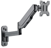Manhattan Wall Mount for TV & Monitors (Spring Arm 3 pivots), For screens 17" to 32", VESA compatibility: 75x75mm and 100x100mm - check the dimensions of the four mounting holes on back of screen to ensure it fits, Max 8kg, Black, Bracket, Lifetime
