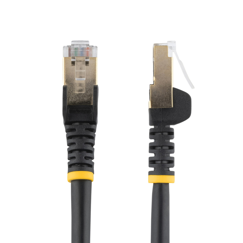 StarTech.com 2m CAT6a Ethernet Cable - 10 Gigabit Shielded Snagless RJ45 100W PoE Patch Cord - 10GbE STP Network Cable w/Strain Relief - Black Fluke Tested/Wiring is UL Certified/TIA