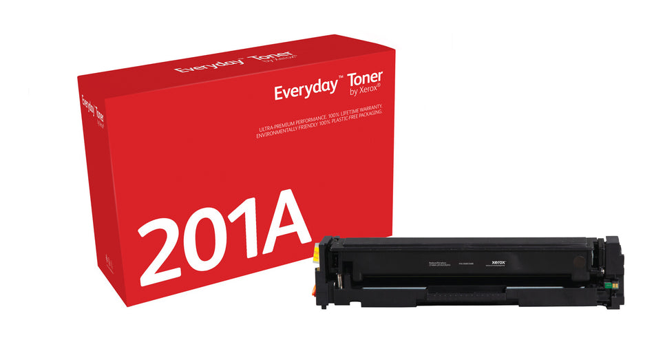 Everyday ™ Black Toner by Xerox compatible with HP 201A (CF400A), Standard capacity