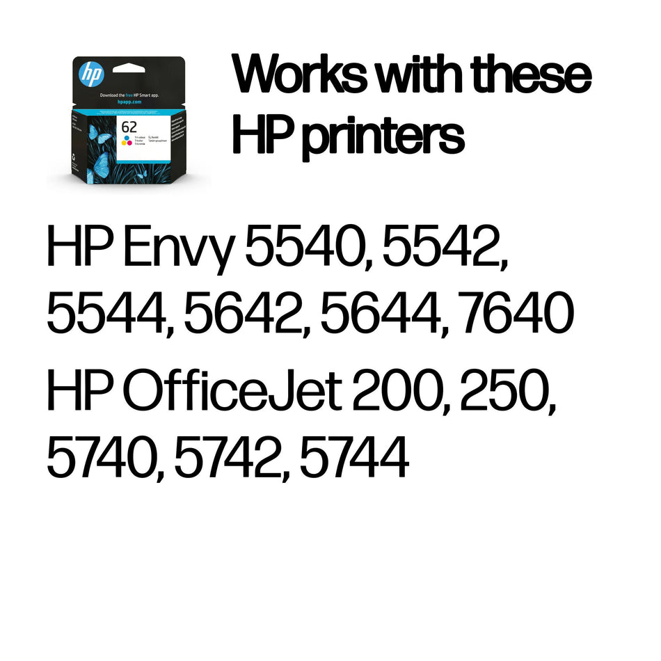 HP 62 Tri-color Original Ink Cartridge