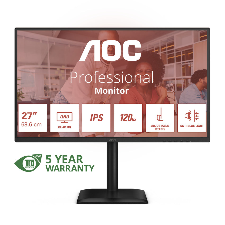 AOC E4 Q27E4U computer monitor 68.6 cm (27") 2560 x 1440 pixels Quad HD LED Black