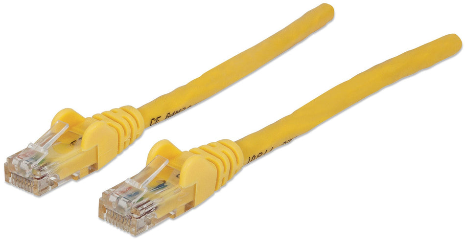 Intellinet Network Patch Cable, Cat6, 3m, Yellow, CCA, U/UTP, PVC, RJ45, Gold Plated Contacts, Snagless, Booted, Lifetime Warranty, Polybag