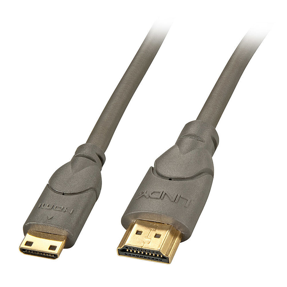Lindy 0.5m Premium HDMI to Mini HDMI Cable, Anthra