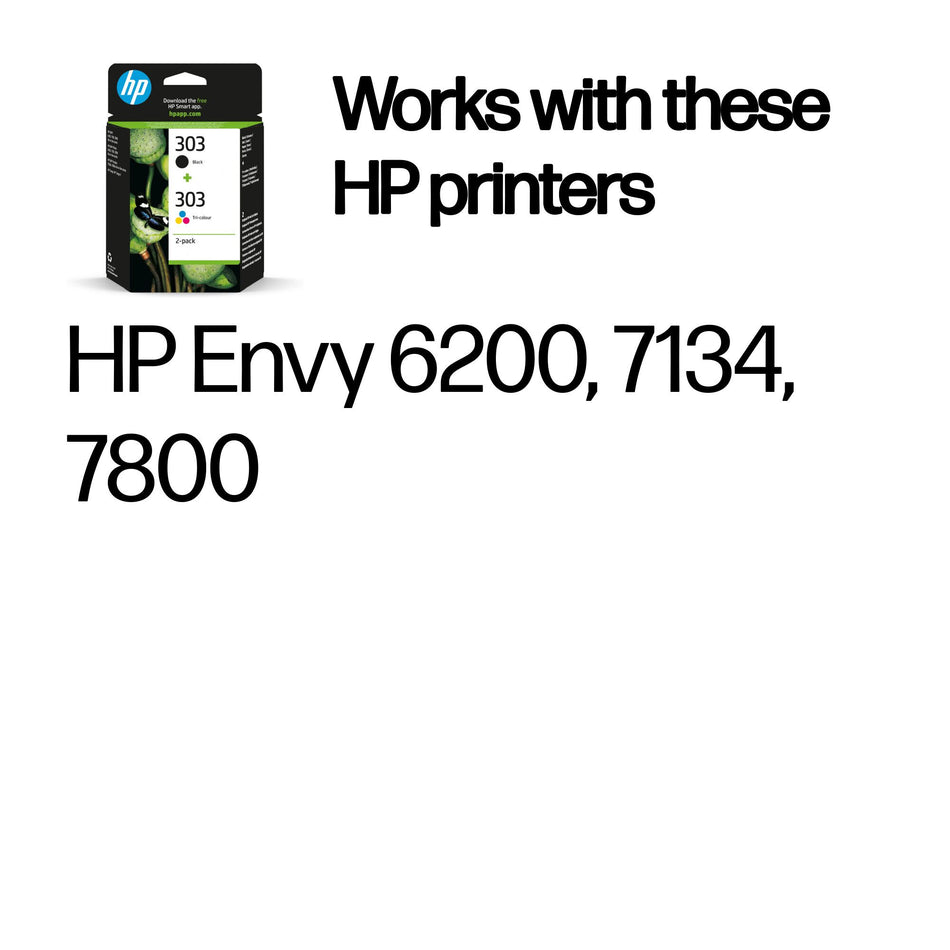 HP 303 2-pack Black/Tri-color Original Ink Cartridges