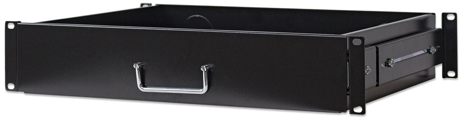 Intellinet 19" Drawer Shelf, 2U, Shelf Depth 350mm, Max 30kg, Black, Three Year Warranty