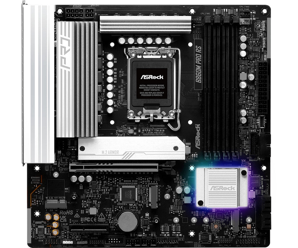 Asrock B860M Pro RS Intel B860 LGA 1851 (Socket V1) micro ATX