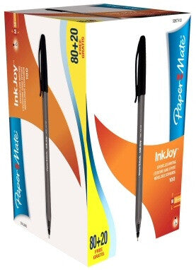 Papermate Inkjoy 100 Black Stick ballpoint pen Medium 100 pc(s)