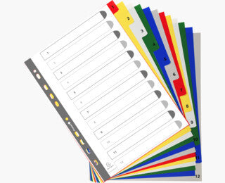 Exacompta 1512E divider Polypropylene (PP) Multicolour