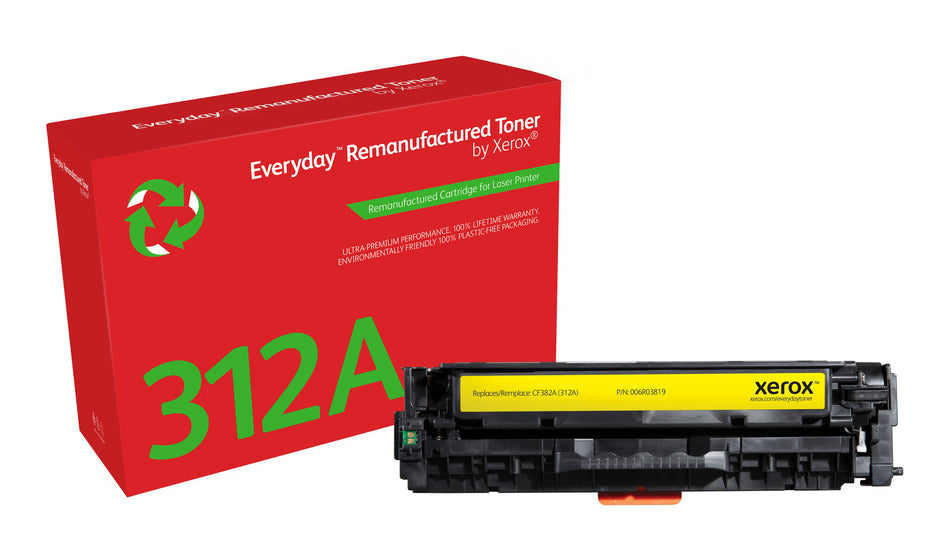 Everyday ™ Yellow Remanufactured Toner by Xerox compatible with HP 312A (CF382A), Standard capacity