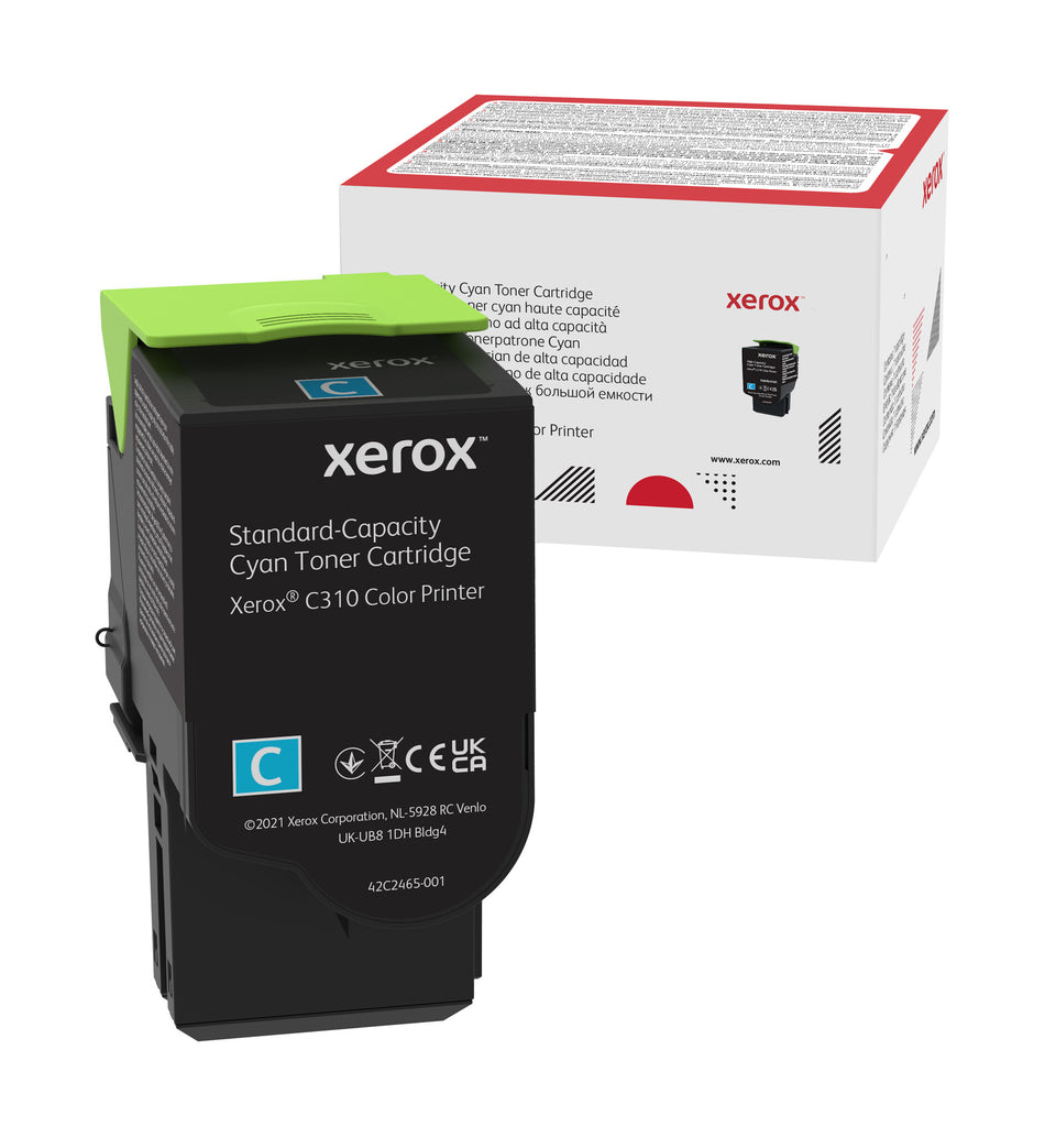 Xerox Genuine ® C310 Color Printer/C315 Color Multifunction Printer Cyan Standard capacity Toner Cartridge (2000 Pages) - 006R04357