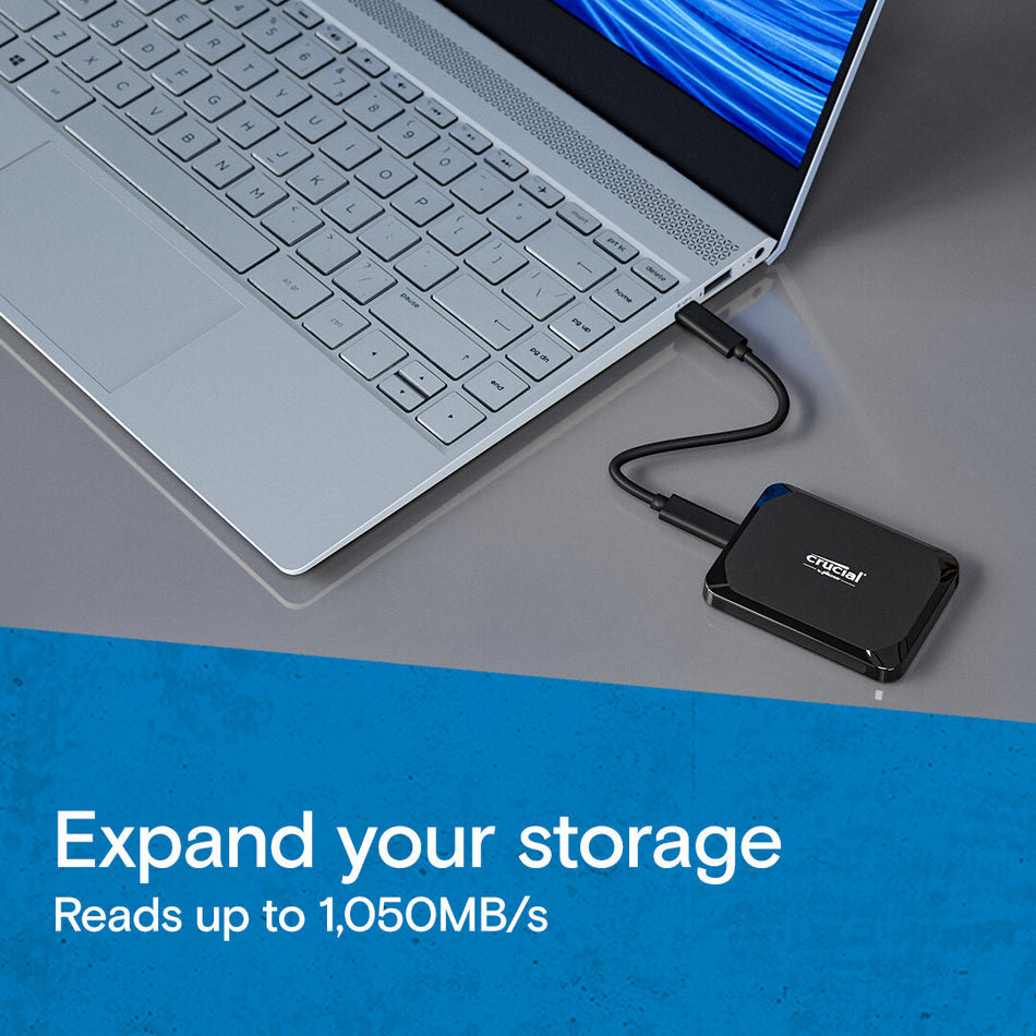 Crucial X9 2 TB USB Type-C 3.2 Gen 2 (3.1 Gen 2) Black