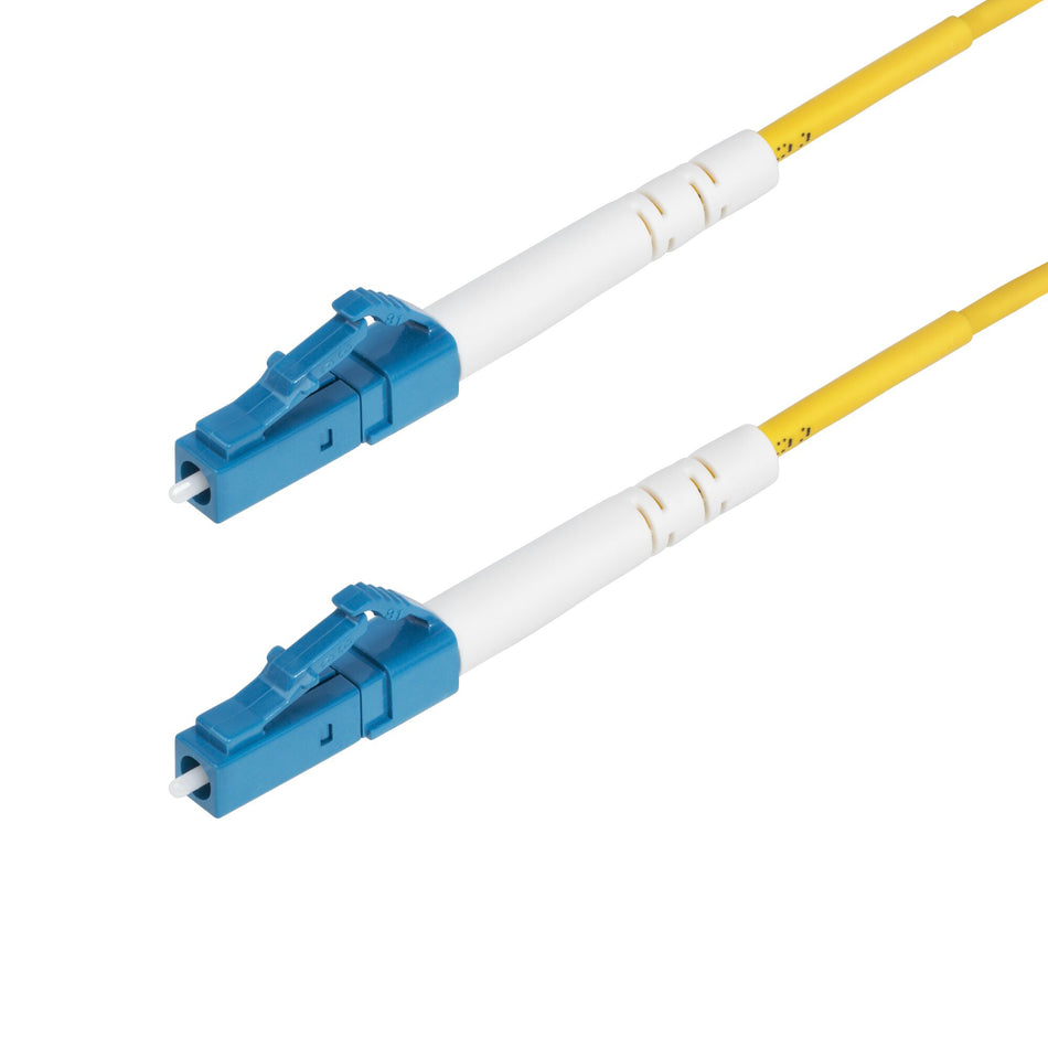 StarTech.com 5m (16.4ft) LC to LC (UPC) OS2 Single Mode Simplex Fiber Optic Cable, 9/125µm, 40G/100G, Bend Insensitive, Low Insertion Loss - LSZH Fiber Jumper Cord