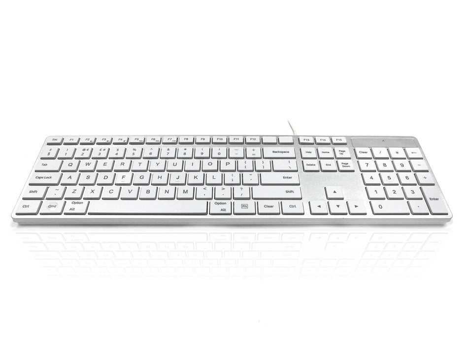 Accuratus KYBAC301-USBCMAC keyboard Universal USB QWERTY UK International White