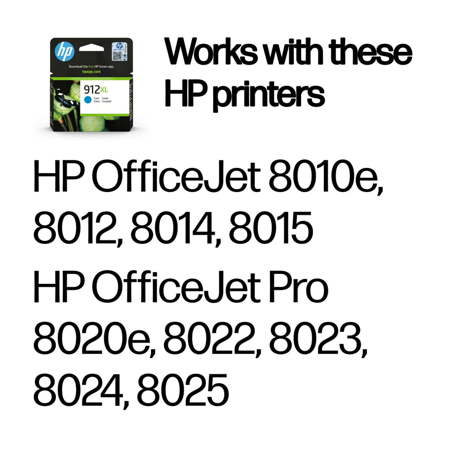 HP 912XL High Yield Cyan Original Ink Cartridge