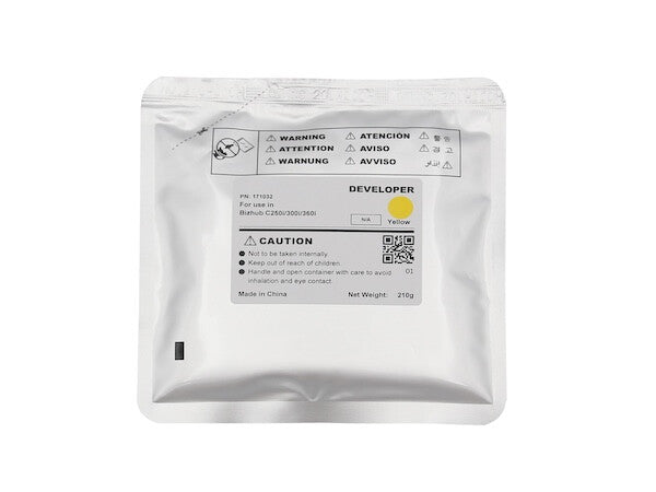 Data Direct Konica Minolta C250i C300i Yellow Developer Bag Only For AAV718H AAV708D