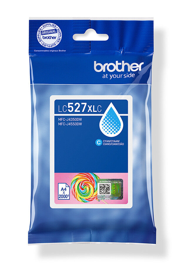 Brother Genuine LC527XLC High Yield Ink Cartridge - Cyan