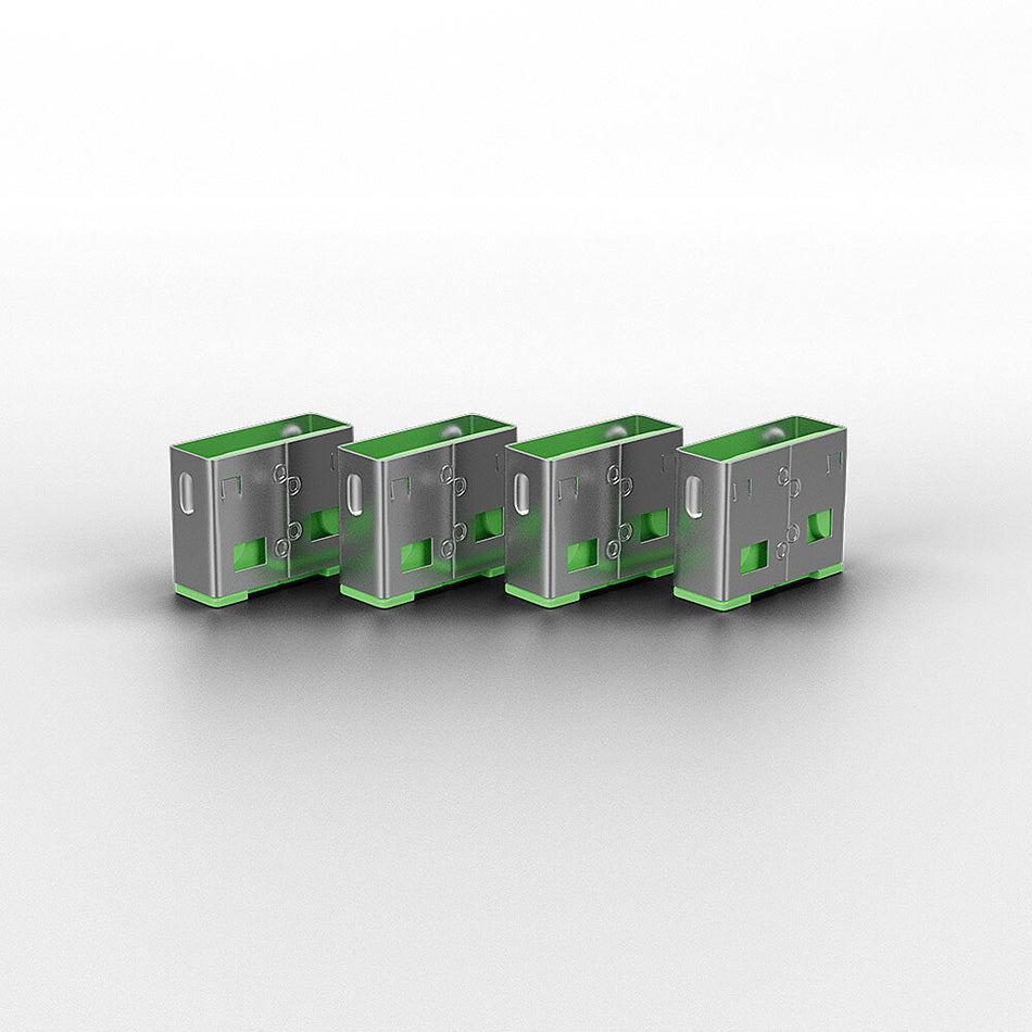 Lindy USB Port Blocker (without key) - Pack of 10, Colour Code: Green