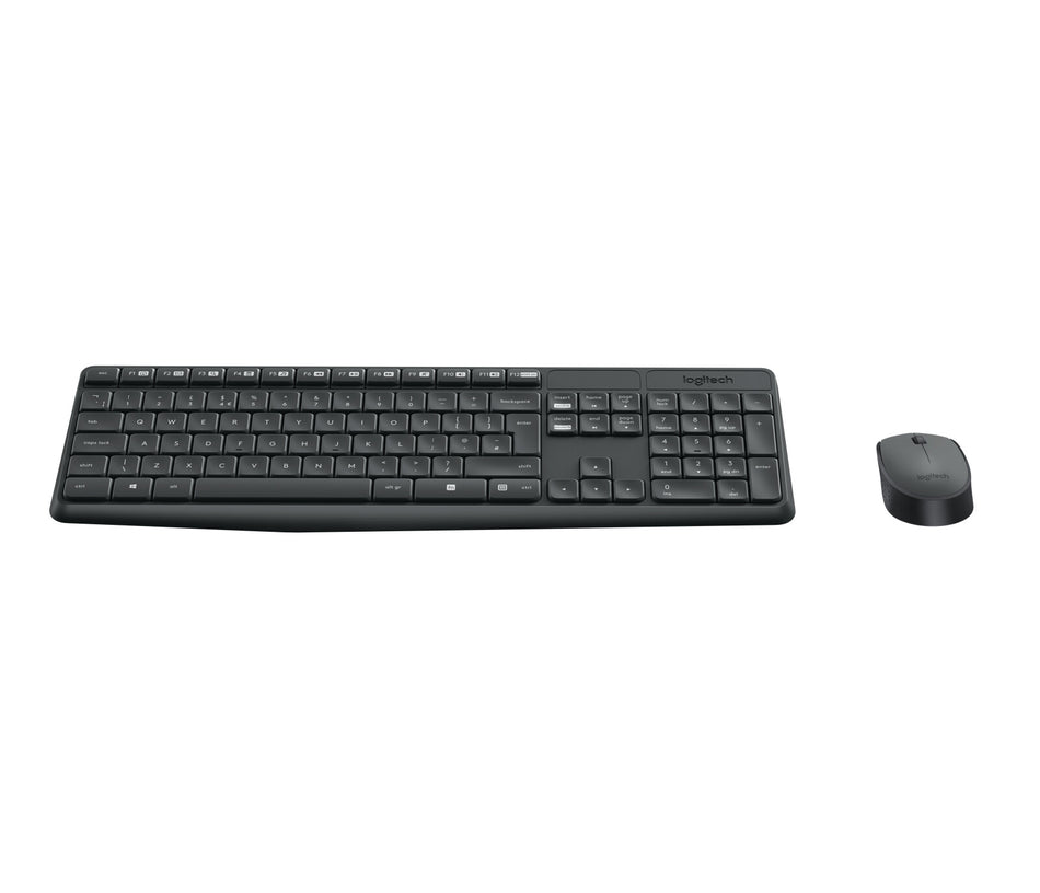 Logitech 920-007915 keyboard Mouse included Universal RF Wireless Greek Grey