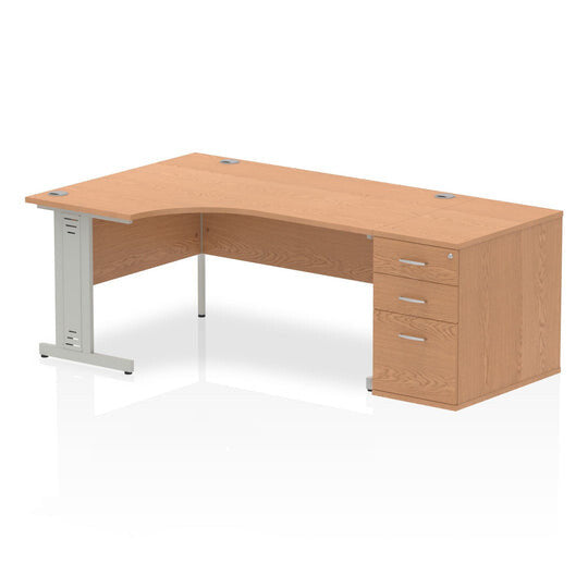 Dynamic Impulse Left Crescent Desk Workstation