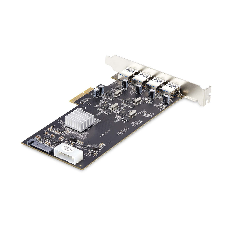 StarTech.com 4-Port USB PCIe Card, USB 3.2 5Gbps, PCI Express Expansion Card with 4x Independent USB Controllers, 4x USB-A Ports, Windows/macOS/Linux